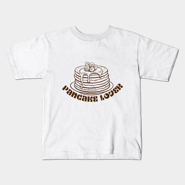 Pancake Lover Kids T-Shirt by tempura